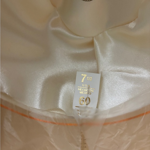Rocha cowboy hat Lona Fina 71/2 NEW IVORY COLOR - Picture 7 of 10